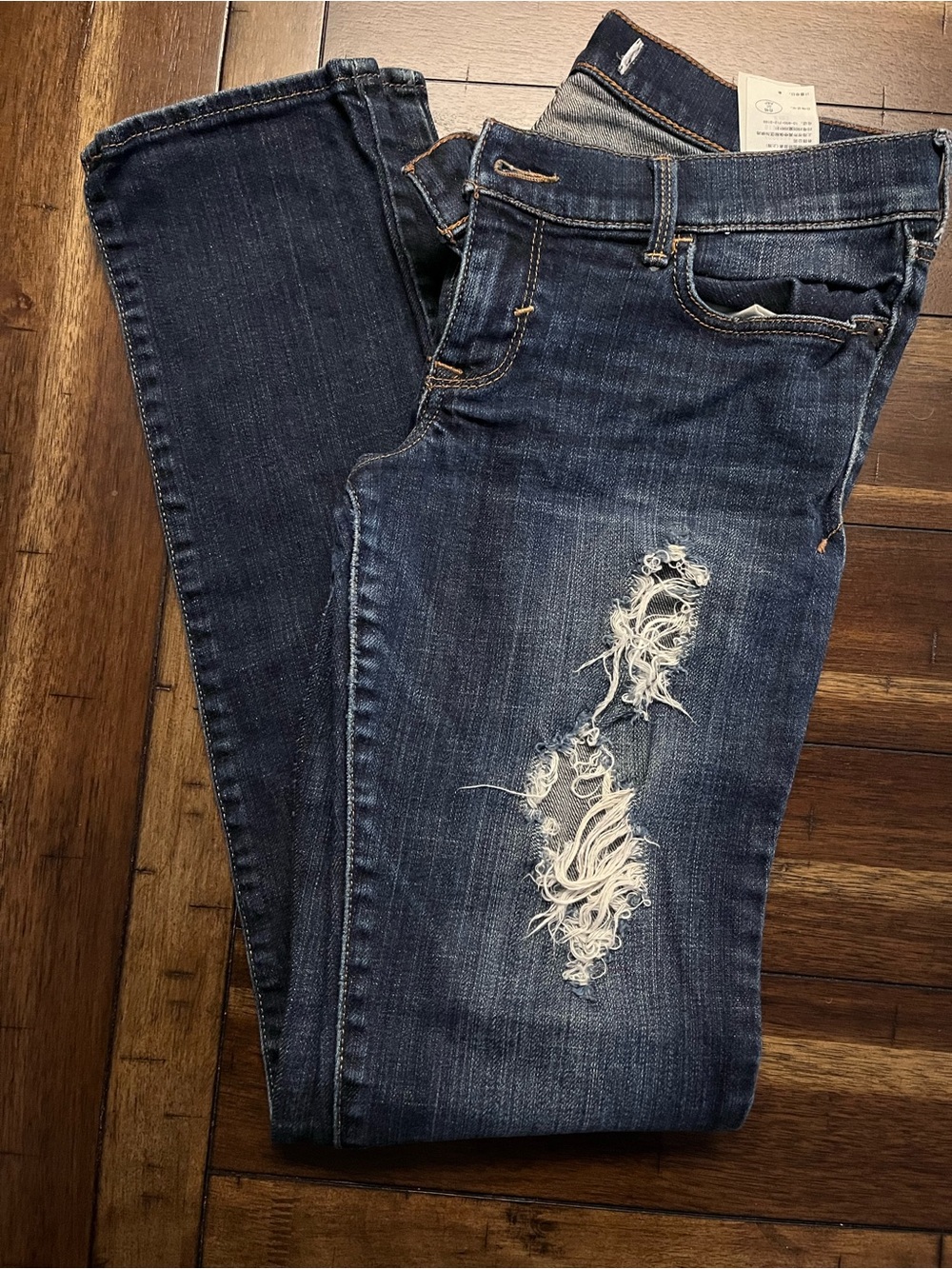 Ambercrombie Dark Blue Distressed Kids Jeans